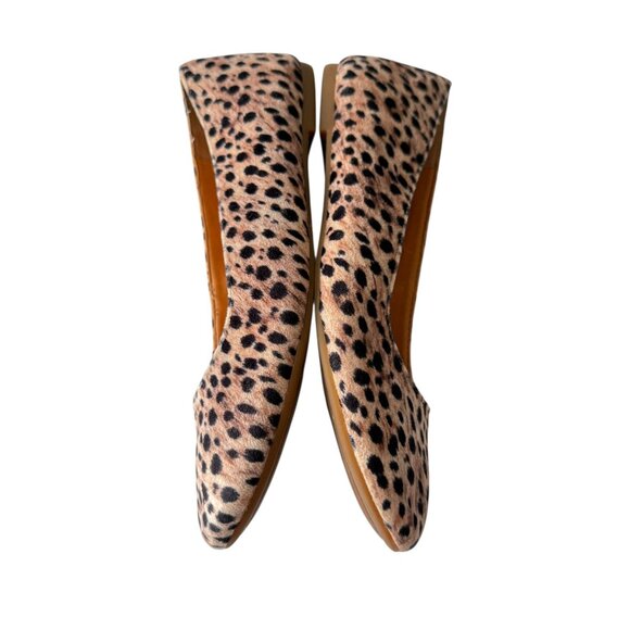 Born Adour Leopard Print Leather Ballet Flats Womens Slip-On Shoes Size 7 Animal - Picture 4 of 9